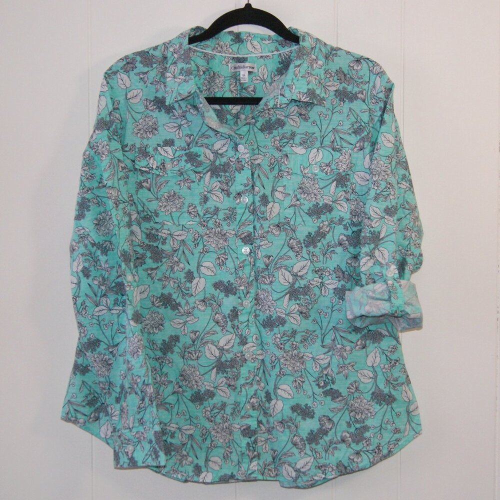 Croft & Barrow || Women's Mint Green Blouse || Size XL